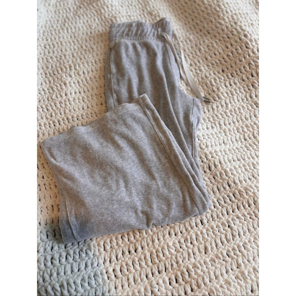 NWOT Lululemon Side Split Fleece Wide Leg Lounge Pant Heather Alo aesthetic Gray - Picture 2 of 7